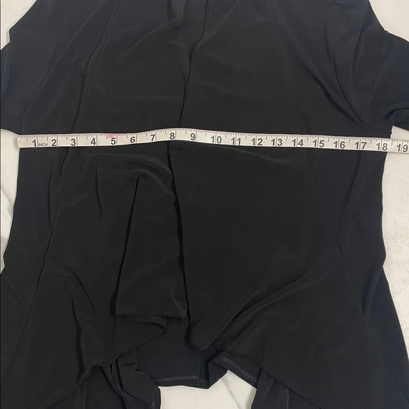 Joseph Ribkoff Elegant Fitted Black Cover Up Jacket Long Sleeves Lace Back Sz 10 - Picture 9 of 12